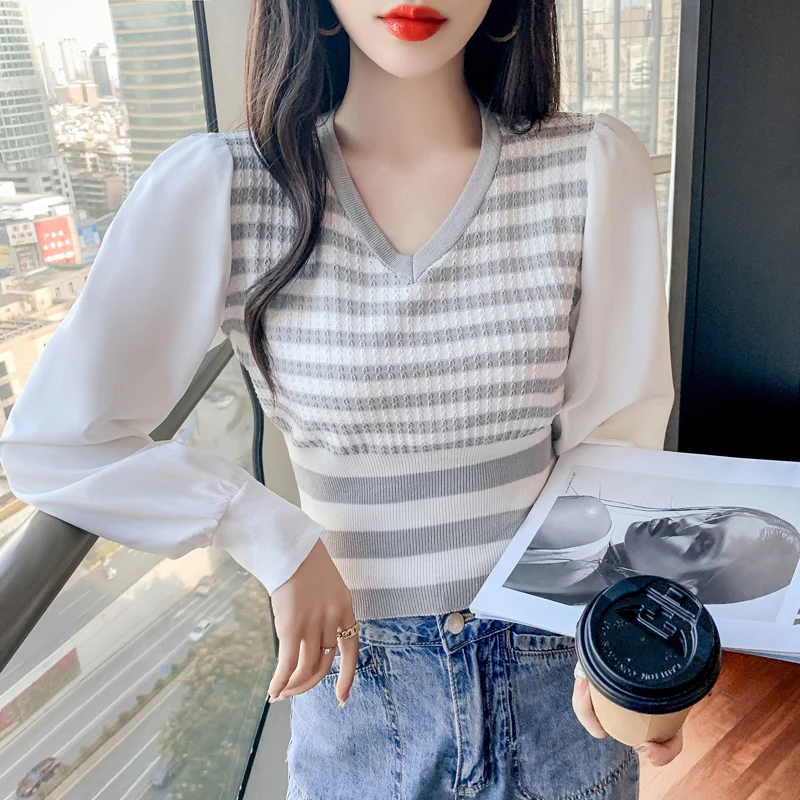 Women's Sweater Korean Version Knitted Loose Sweater Casual Long Sleeves Short Tops Pullover Plaid News 2024 Tops Female R93
Women's Sweater Korean Version Knitted Loose Sweater Casual Long Sleeves Short Tops Pullover Plaid News 2024 Tops Female R93