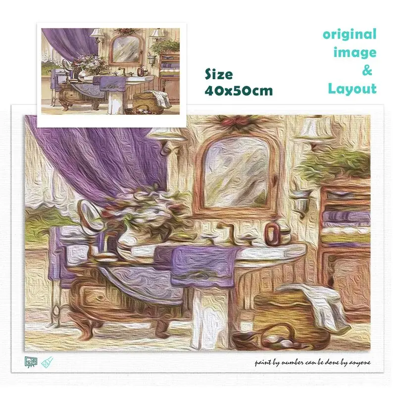 CHENISTORY Paint By Numbers For Adults Bathroom View Picture Canvas Drawing Oil Painting By Number Hand Painted Art Home Decor
CHENISTORY Paint By Numbers For Adults Bathroom View Picture Canvas Drawing Oil Painting By Number Hand Painted Art Home Decor