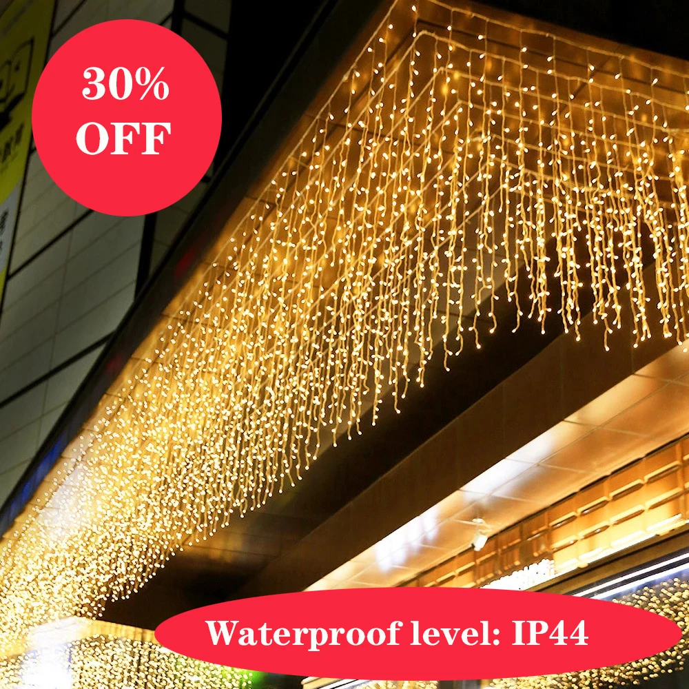 LED Curtain Fairy Lights Ice strip Waterproof Christmas Garland String Light Outdoor For Home Wedding Party Bar New Year Decor
LED Curtain Fairy Lights Ice strip Waterproof Christmas Garland String Light Outdoor For Home Wedding Party Bar New Year Decor