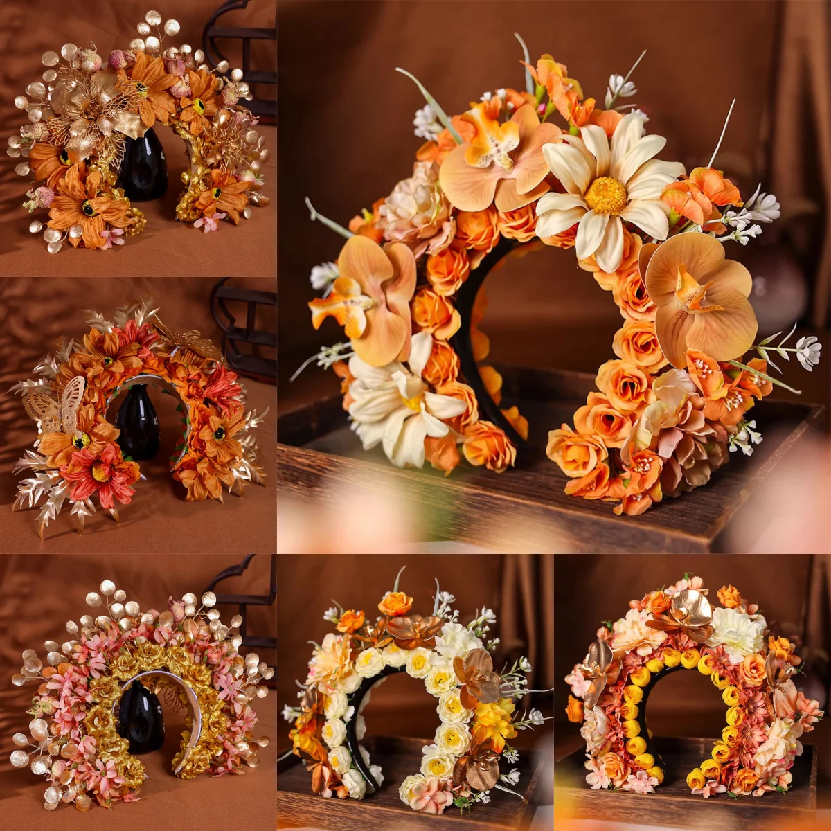 Elegant Floral Women's Hair Bands Ancient Style Ethnic Style Floral Crown Chinese Style Hanfu Hair Accessories
Elegant Floral Women's Hair Bands Ancient Style Ethnic Style Floral Crown Chinese Style Hanfu Hair Accessories