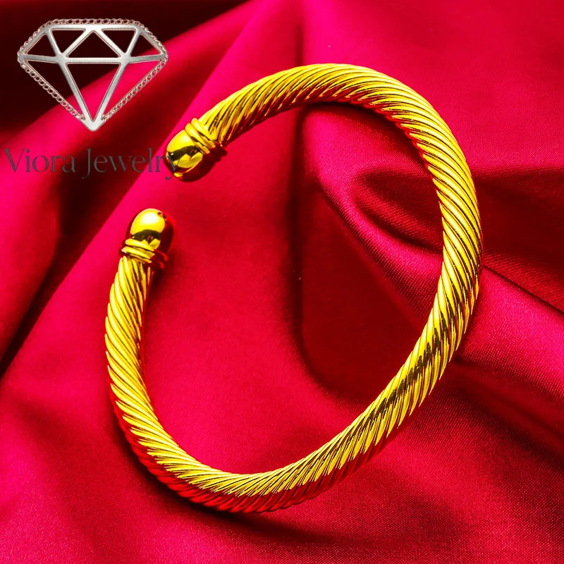 Viora Jewelry 24K Gold 6mm Twisted Open Bangle | AU999 Pure Gold, 3D twisted pattern, adjustable opening, elegant and lively for
Viora Jewelry 24K Gold 6mm Twisted Open Bangle | AU999 Pure Gold, 3D twisted pattern, adjustable opening, elegant and lively for