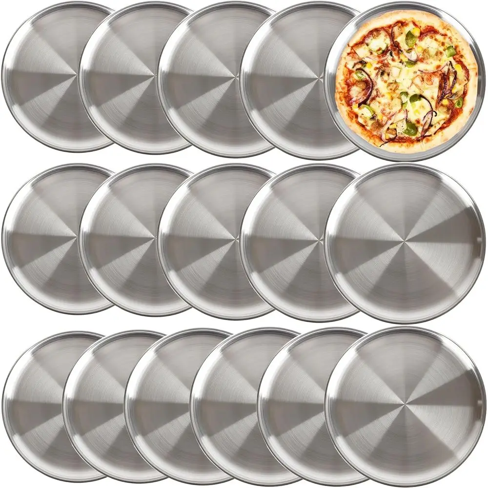 12-Inch Stainless Steel Pizza Pans Set of 16, Reusable, Non-Rust, Dishwasher Safe for Baking and Roasting
12-Inch Stainless Steel Pizza Pans Set of 16, Reusable, Non-Rust, Dishwasher Safe for Baking and Roasting