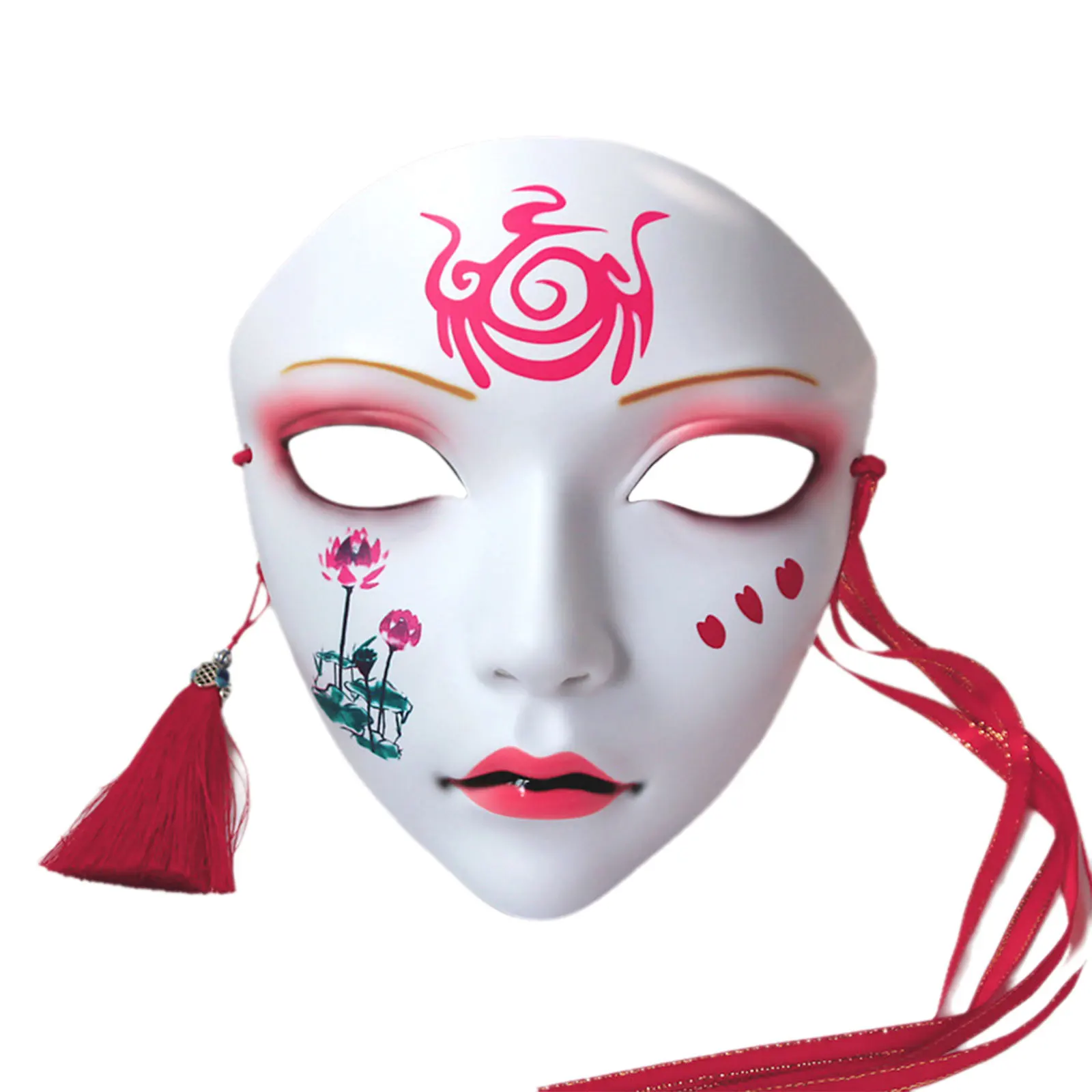 1Pc Stylish Women Girls Full Face Mask Strap Colored Drawing Visible Mask Retro-style Cosplay Accessories for Party Masquerade
1Pc Stylish Women Girls Full Face Mask Strap Colored Drawing Visible Mask Retro-style Cosplay Accessories for Party Masquerade