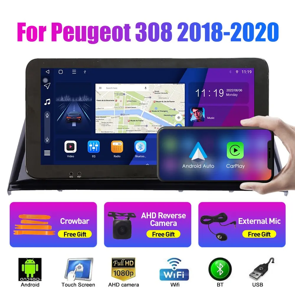 10,33-дюймовый автомобильный радиоприемник для Peugeot 308 2016-2017 2Din Android, восьмиядерный автомобильный стерео DVD, GPS-навигатор, плеер QLED, экран Carplay
10,33-дюймовый автомобильный радиоприемник для Peugeot 308 2016-2017 2Din Android, восьмиядерный автомобильный стерео DVD, GPS-навигатор, плеер QLED, экран Carplay