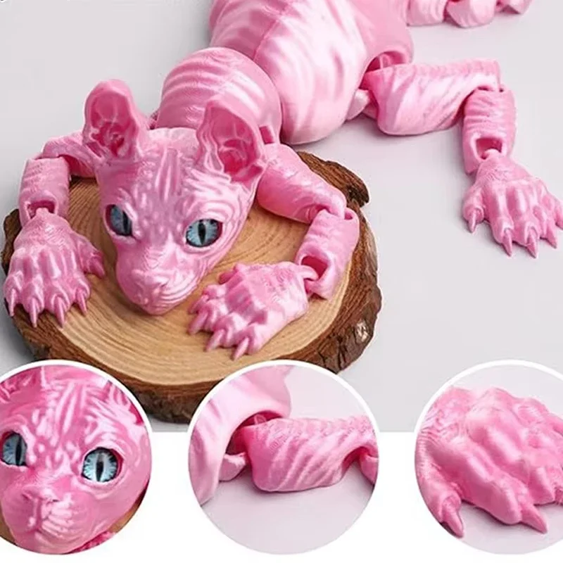 2025 Hot 3D Printed Sphynx Cat Realistic Hairless Cat Figurine Cute Mini Desk Toy Articulated Fidget Toys for Lovers Home Decors
2025 Hot 3D Printed Sphynx Cat Realistic Hairless Cat Figurine Cute Mini Desk Toy Articulated Fidget Toys for Lovers Home Decors