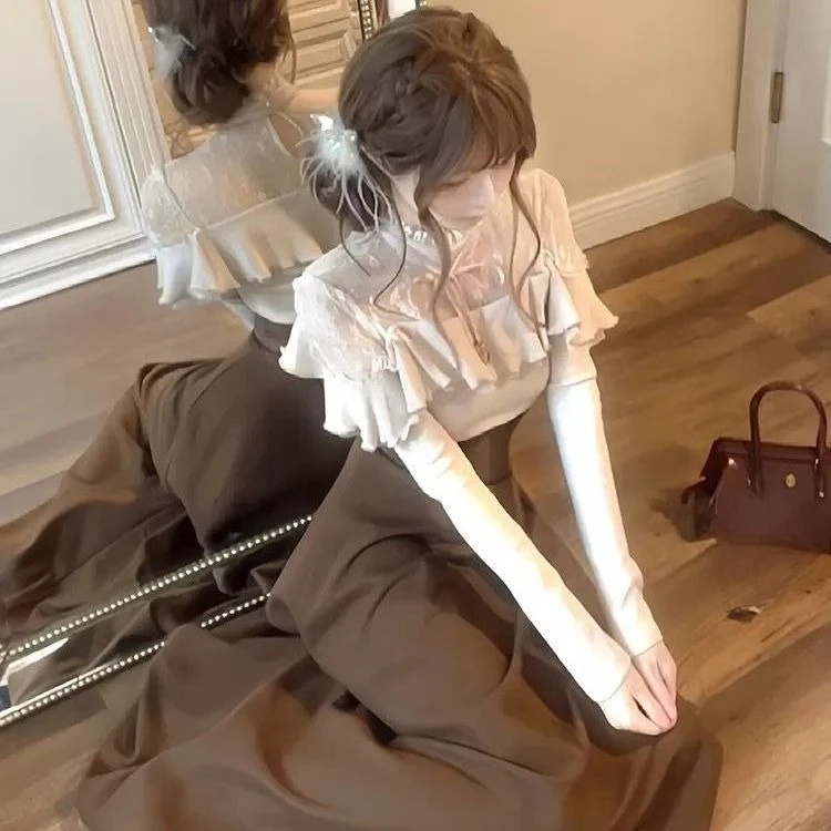 Готические комплекты из 2 предметов в стиле Харадзюку, женская винтажная укороченная блузка Y2k + черная юбка с высокой талией в стиле ретро, пояс, вечерние винтажные комплекты, шикарные
Готические комплекты из 2 предметов в стиле Харадзюку, женская винтажная укороченная блузка Y2k + черная юбка с высокой талией в стиле ретро, пояс, вечерние винтажные комплекты, шикарные