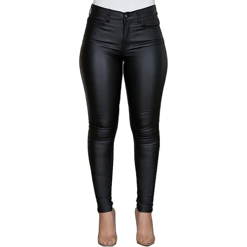 Women High Waist Solid PU Leather Skinny Pants Slim Fit Stretch Casual Sexy Tight Long Trousers
Women High Waist Solid PU Leather Skinny Pants Slim Fit Stretch Casual Sexy Tight Long Trousers