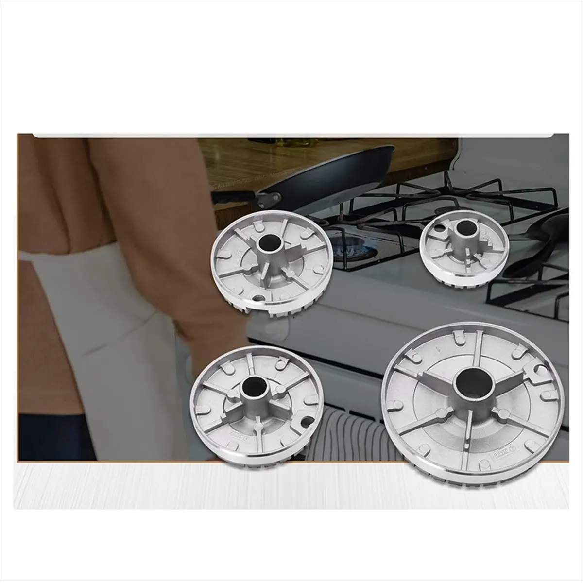 AB09 8 PCS Cooker Hat Set Oven Gas Hob Burner Crown Flame Cap Replacement Kit Fits Most Gas Stove Burners
AB09 8 PCS Cooker Hat Set Oven Gas Hob Burner Crown Flame Cap Replacement Kit Fits Most Gas Stove Burners