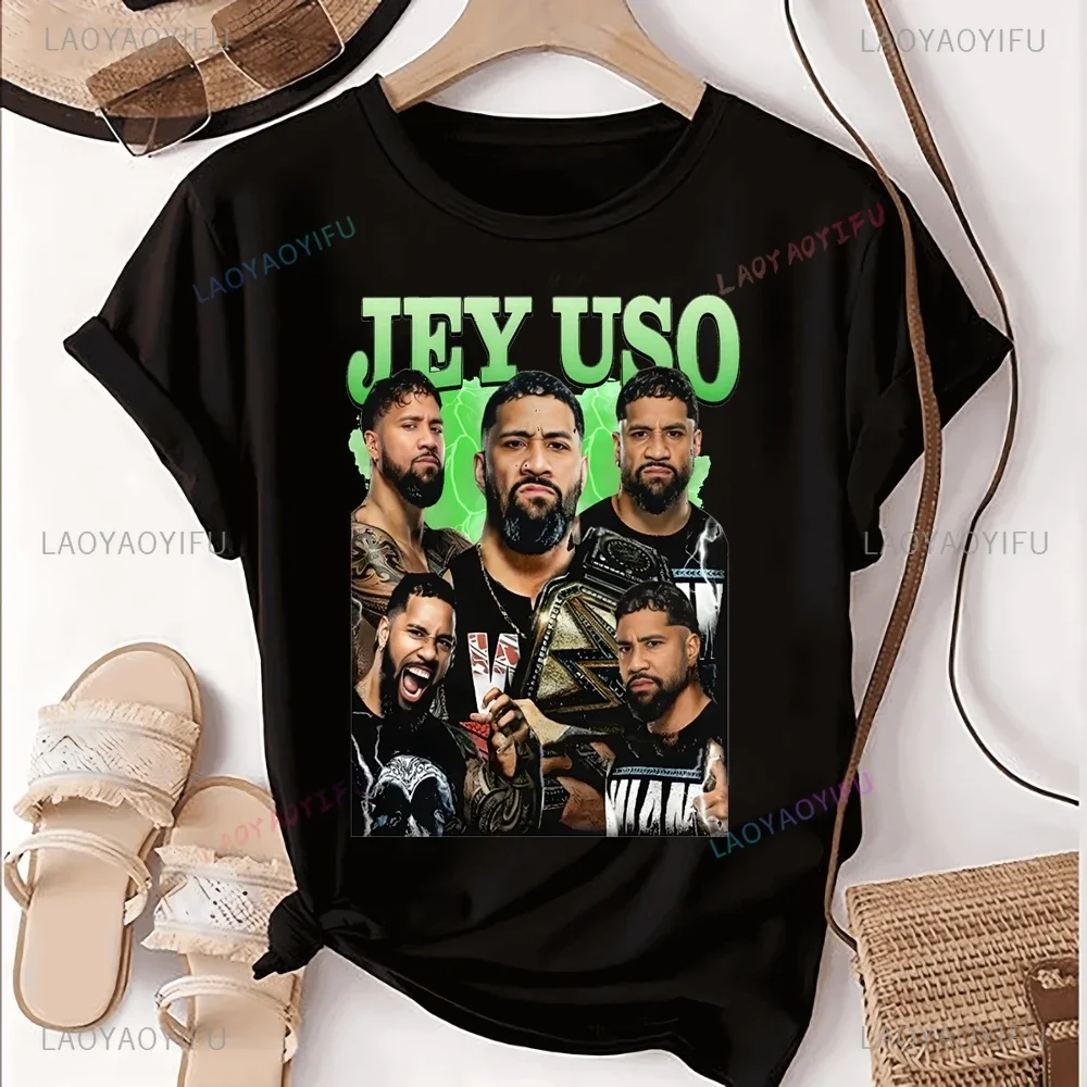 Футболка с принтом Wrestler Jey Uso, топ Jey Uso, нейтральный тренд, рубашка унисекс с короткими рукавами в стиле Харадзюку, футболка большого размера с графикой
Футболка с принтом Wrestler Jey Uso, топ Jey Uso, нейтральный тренд, рубашка унисекс с короткими рукавами в стиле Харадзюку, футболка большого размера с графикой