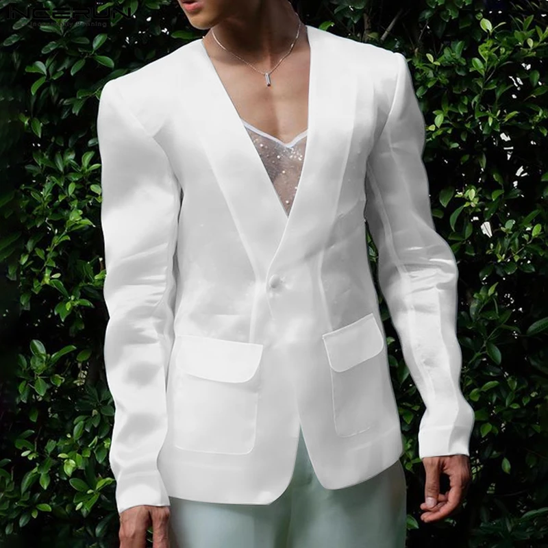 Handsome Well Fitting Tops INCERUN Mens Perspective Shoulder Pad Design Suit Casual Simple Solid Long Sleeved Blazers S-5XL 2025
Handsome Well Fitting Tops INCERUN Mens Perspective Shoulder Pad Design Suit Casual Simple Solid Long Sleeved Blazers S-5XL 2025