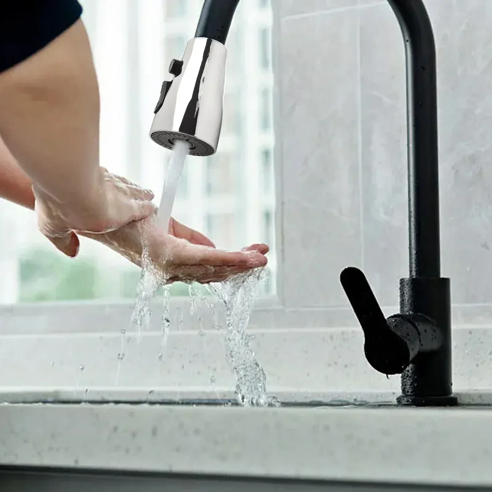 Кухонный выдвижной смеситель-распылитель, насадка для экономии воды, распылитель, 3 режима, раковина для ванной комнаты, смеситель для душа, распылительная головка
Кухонный выдвижной смеситель-распылитель, насадка для экономии воды, распылитель, 3 режима, раковина для ванной комнаты, смеситель для душа, распылительная головка