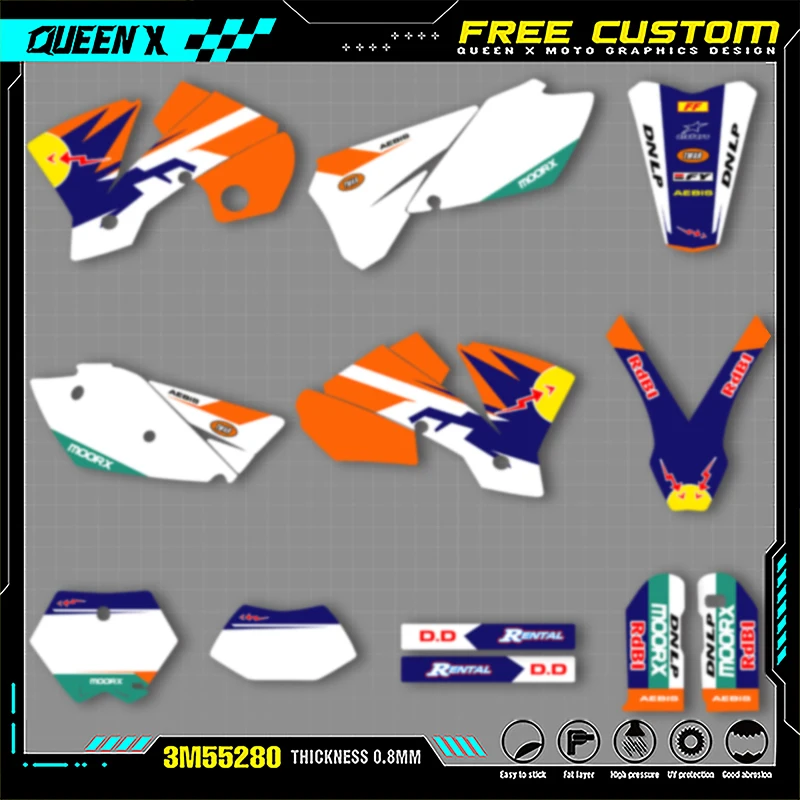 QUEEN X MOTO Motorcycle Graphics MX Stickers For KTM SX SXF 2003 2004 EXC XCW 2004 Motorcross Accessories 013
QUEEN X MOTO Motorcycle Graphics MX Stickers For KTM SX SXF 2003 2004 EXC XCW 2004 Motorcross Accessories 013