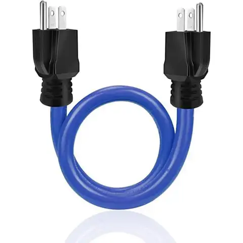 3 Prong Double Male Extension Cord Adapter Male to Male 5-15P 12AWG 125V US Plug Generator Cord for Transfer Switch Dropshipping