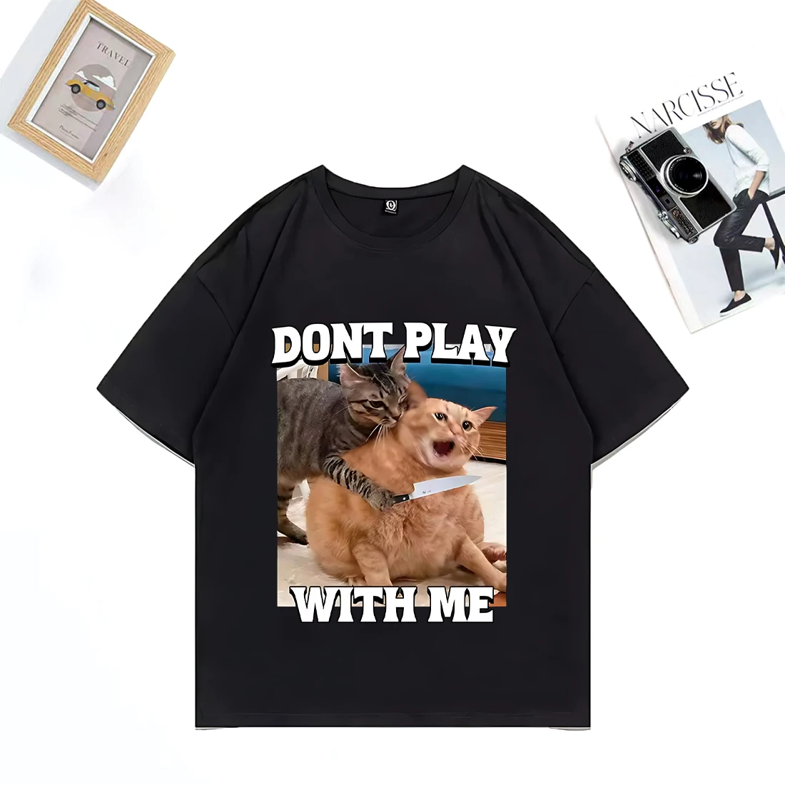 Dont Play with Me Funny Cat Meme Graphics T-shirt Men Women's Vintage Kitty T-shirts Cotton Casual Oversized TShirts Streetwear
Dont Play with Me Funny Cat Meme Graphics T-shirt Men Women's Vintage Kitty T-shirts Cotton Casual Oversized TShirts Streetwear
