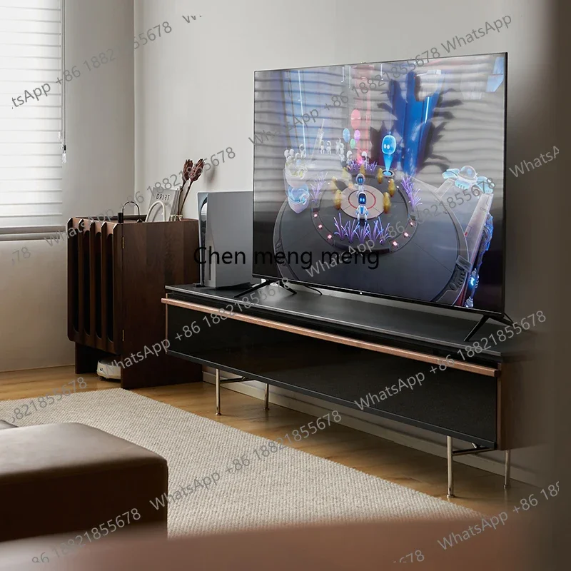 TV cabinet slate black walnut solid wood wabi sand wind minimalist coffee table combination modern simplicity
TV cabinet slate black walnut solid wood wabi sand wind minimalist coffee table combination modern simplicity