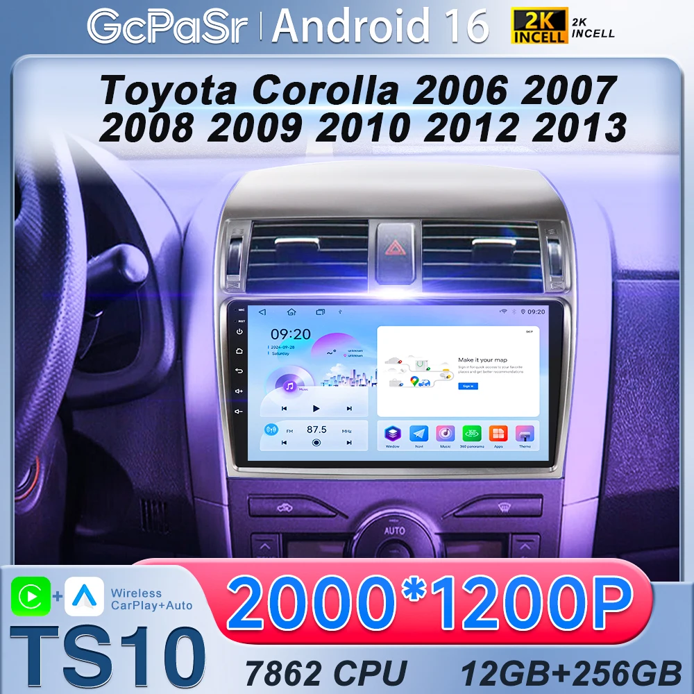 Android16 9-дюймовый автомобильный радиоприемник для Toyota Corolla 2006 2007 2008 2009 2010 2012 2013 2 din Carplay мультимедийный видеоплеер Navi головное устройство
Android16 9-дюймовый автомобильный радиоприемник для Toyota Corolla 2006 2007 2008 2009 2010 2012 2013 2 din Carplay мультимедийный видеоплеер Navi головное устройство