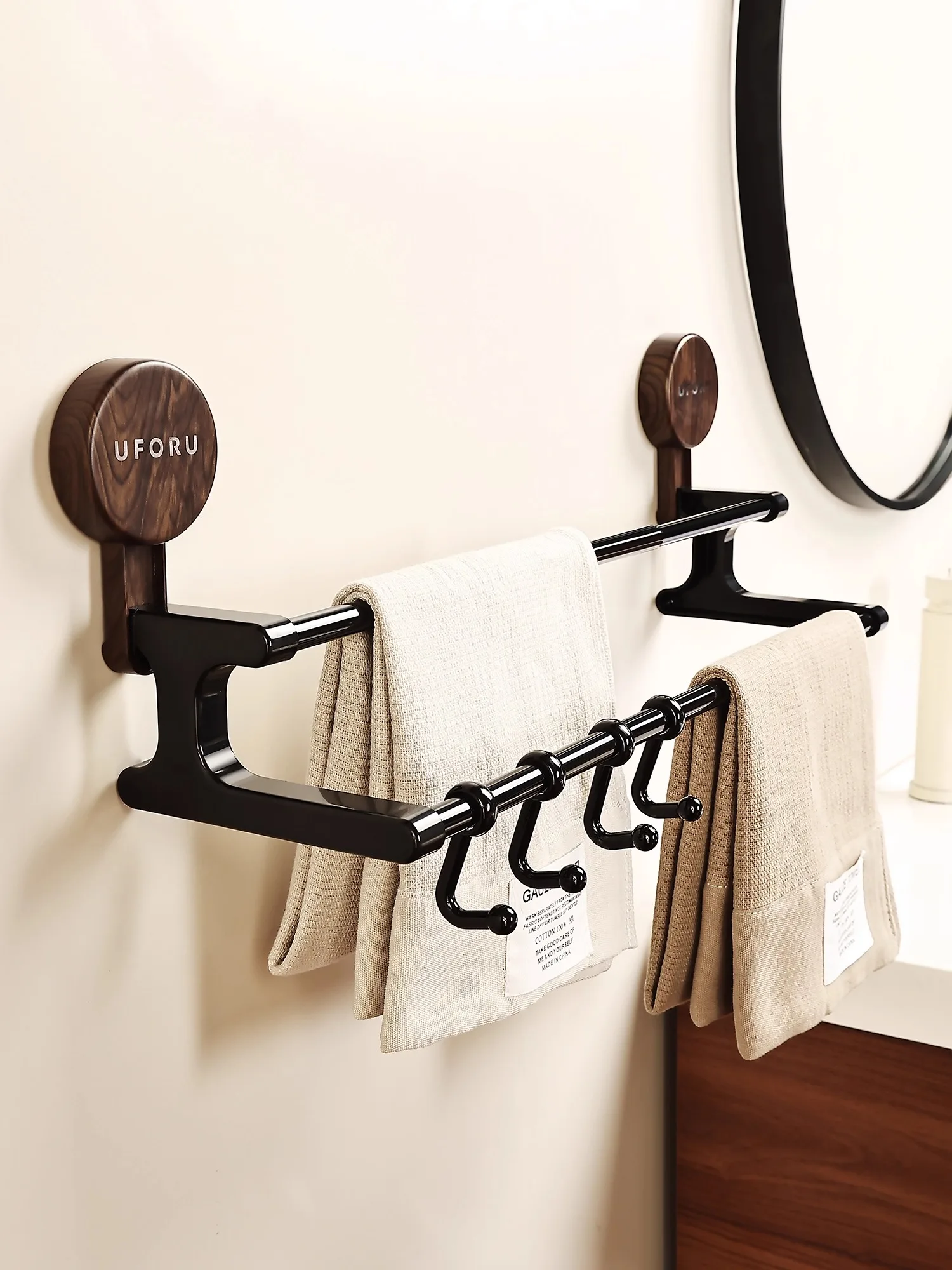 Bathroom Retro Suction Cup Towel Rack Wall Mounted No Drilling Multi Functional Retractable Towel Hook Storage Shelf
Bathroom Retro Suction Cup Towel Rack Wall Mounted No Drilling Multi Functional Retractable Towel Hook Storage Shelf