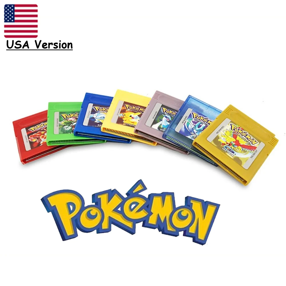 For GBC Pokemon 16-bit Game Video Game Cartridge Console Card Pokemon Red Blue Crystal Golden Green Silver Yellow USA Version
For GBC Pokemon 16-bit Game Video Game Cartridge Console Card Pokemon Red Blue Crystal Golden Green Silver Yellow USA Version