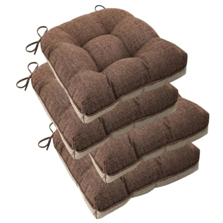 Chair Cushions for Dining Chairs 18" x 18" x 3" Kitchen Chair Cushions Set of 4 Tufted Chair Pads with Ties and Non-Slip Backin
Chair Cushions for Dining Chairs 18" x 18" x 3" Kitchen Chair Cushions Set of 4 Tufted Chair Pads with Ties and Non-Slip Backin
