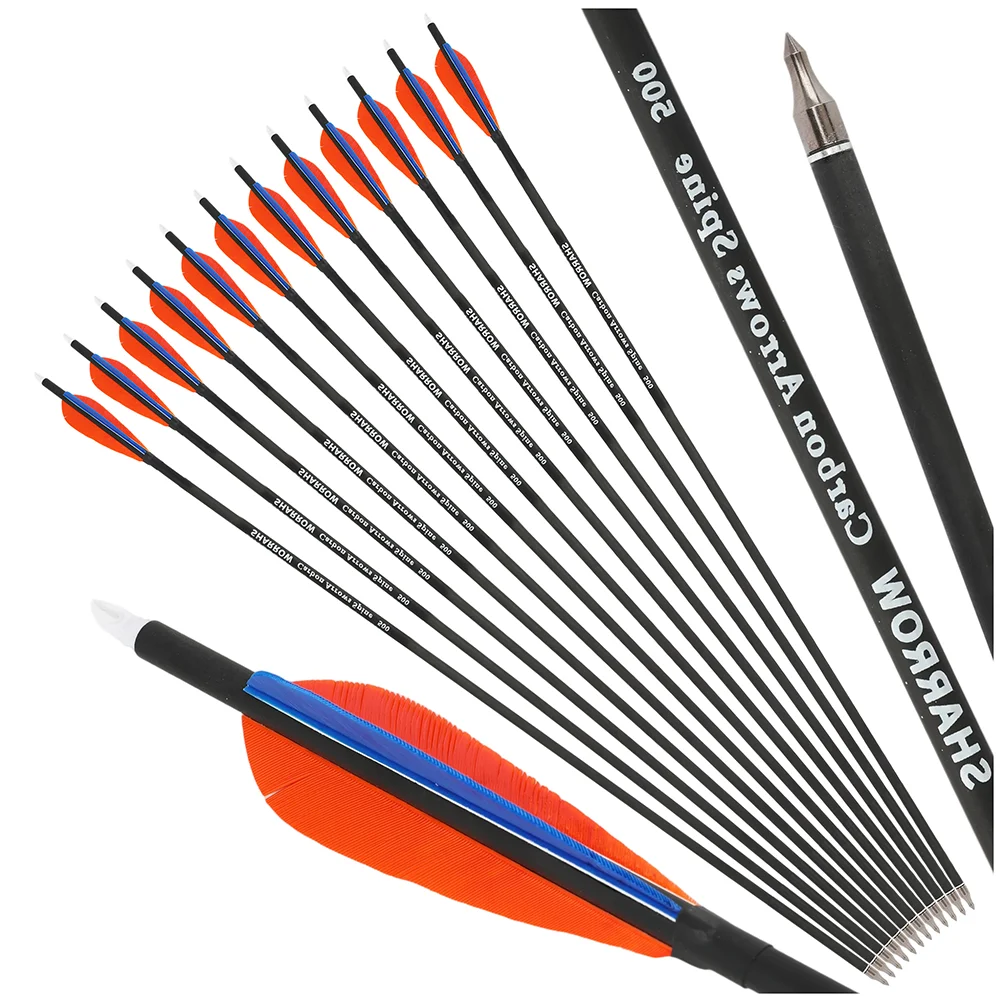 Archery 6/12PCS 30inch Carbon Arrows Spine 500 4inch Water Drop Turkey Feathers 100 Grain Tips for Compound Recurve Bow Target
Archery 6/12PCS 30inch Carbon Arrows Spine 500 4inch Water Drop Turkey Feathers 100 Grain Tips for Compound Recurve Bow Target