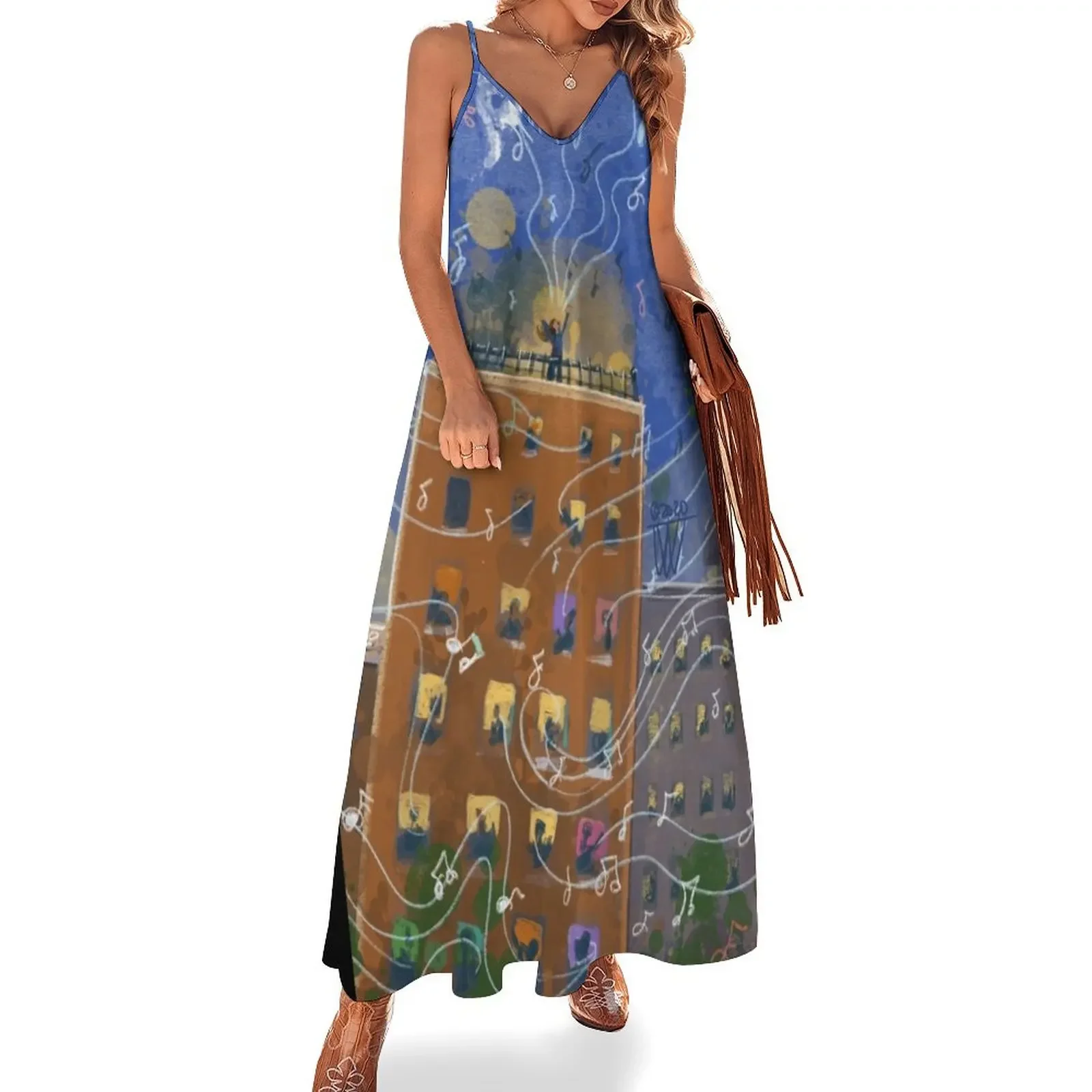 Singing from the Rooftop Sleeveless Dress womens clothing Women's summer skirt womens dress
Singing from the Rooftop Sleeveless Dress womens clothing Women's summer skirt womens dress