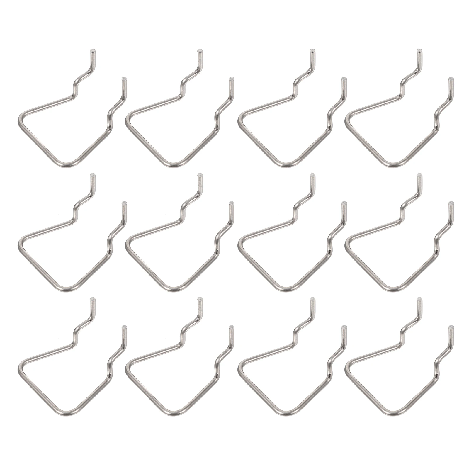 12pcs Pegboard Tool Display Rack Silver Stainless Steel Perforated Wall Hooks Hardware Shelf Storage Organizer For Tools Brushes
12pcs Pegboard Tool Display Rack Silver Stainless Steel Perforated Wall Hooks Hardware Shelf Storage Organizer For Tools Brushes