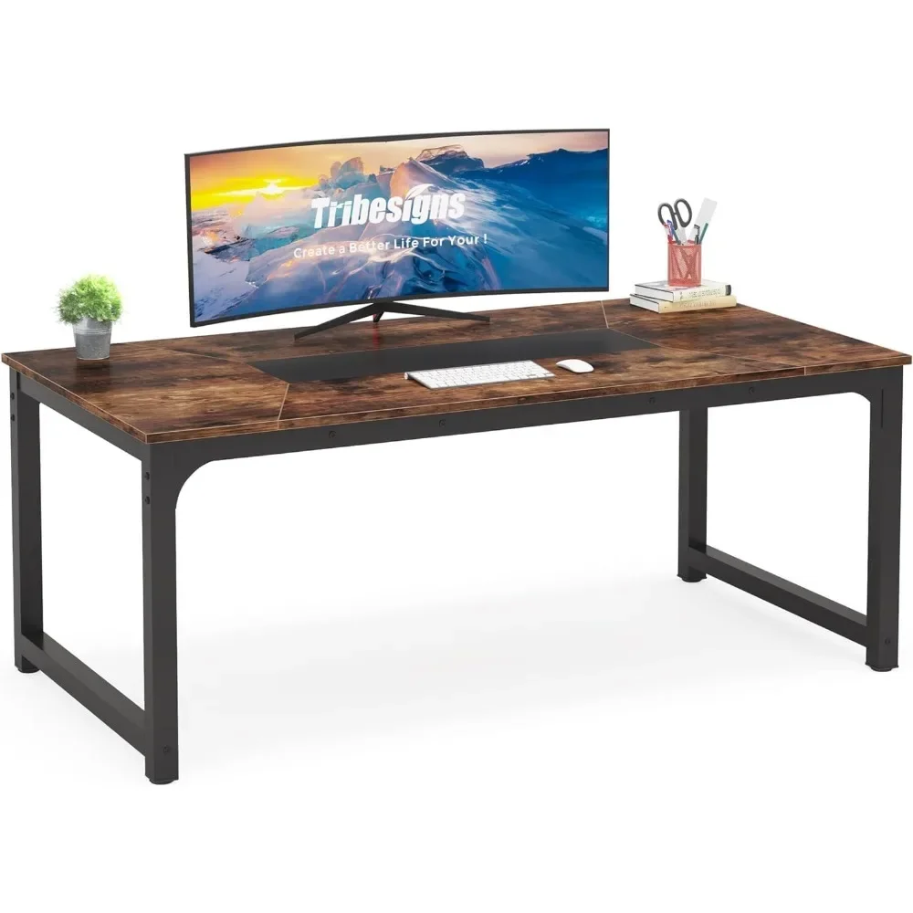 Modern Computer Desk, 70.8 X 35.4 Inch Large Executive Office Desk Computer Table Study Writing Desk Workstation for Home Office
Modern Computer Desk, 70.8 X 35.4 Inch Large Executive Office Desk Computer Table Study Writing Desk Workstation for Home Office
