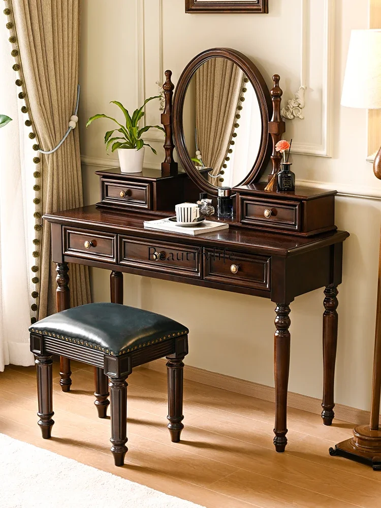 yj9 American Retro Solid Wood Dressing Table Pure Natural Wood Makeup Table with Mirror American Desk Integrated Furniture
yj9 American Retro Solid Wood Dressing Table Pure Natural Wood Makeup Table with Mirror American Desk Integrated Furniture