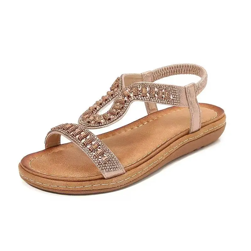 Women Bohemian Style Flat sole Big Size Rhinestone Sandals Summer New Soft Sole Open Toe Hollow Out Slip On Outdoor Beach Sandal
Women Bohemian Style Flat sole Big Size Rhinestone Sandals Summer New Soft Sole Open Toe Hollow Out Slip On Outdoor Beach Sandal