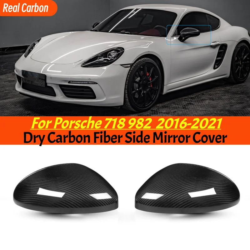 Колпачки для заднего зеркала сухого углерода для Porsche 718 982 Boxter Cayman 2016-2022, колпачки для боковых зеркал, сменные колпачки для зеркала заднего вида, Стайлинг автомобиля
Колпачки для заднего зеркала сухого углерода для Porsche 718 982 Boxter Cayman 2016-2022, колпачки для боковых зеркал, сменные колпачки для зеркала заднего вида, Стайлинг автомобиля