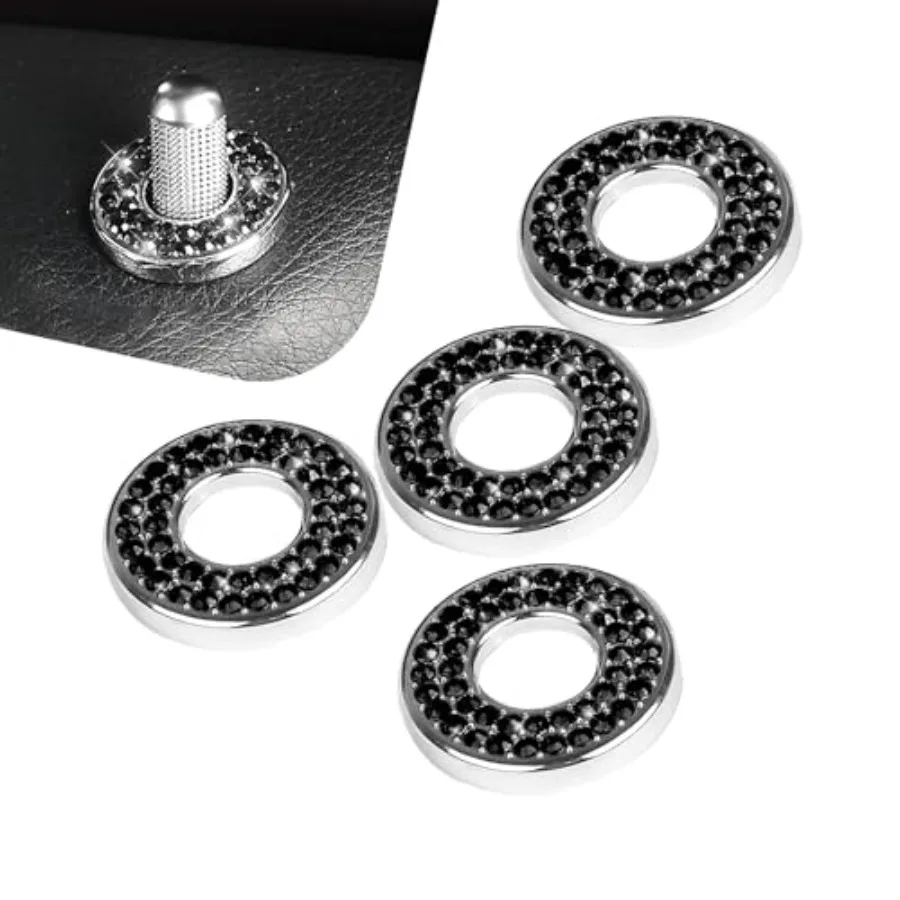4 PCS Bling Car Inner Door Lock Covers, Rhinestones Pull Rod Bolt Decoration Stickers, Alloy Self-adhesive Car Inner Door Lock
4 PCS Bling Car Inner Door Lock Covers, Rhinestones Pull Rod Bolt Decoration Stickers, Alloy Self-adhesive Car Inner Door Lock