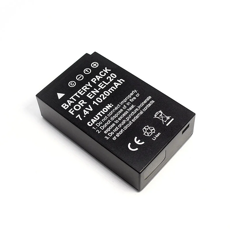 The EN-EL20 battery is suitable for Nikon COOLPIX P1000, P950, A, J1, J2, J3 and S1.
The EN-EL20 battery is suitable for Nikon COOLPIX P1000, P950, A, J1, J2, J3 and S1.