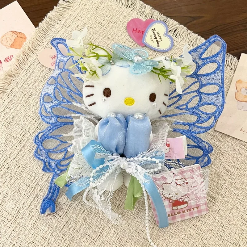 Anime Hello Kitty cosplay flower fairy decoration plush doll keychain PP cotton stuffed doll kawaii school bag pendant gift
Anime Hello Kitty cosplay flower fairy decoration plush doll keychain PP cotton stuffed doll kawaii school bag pendant gift