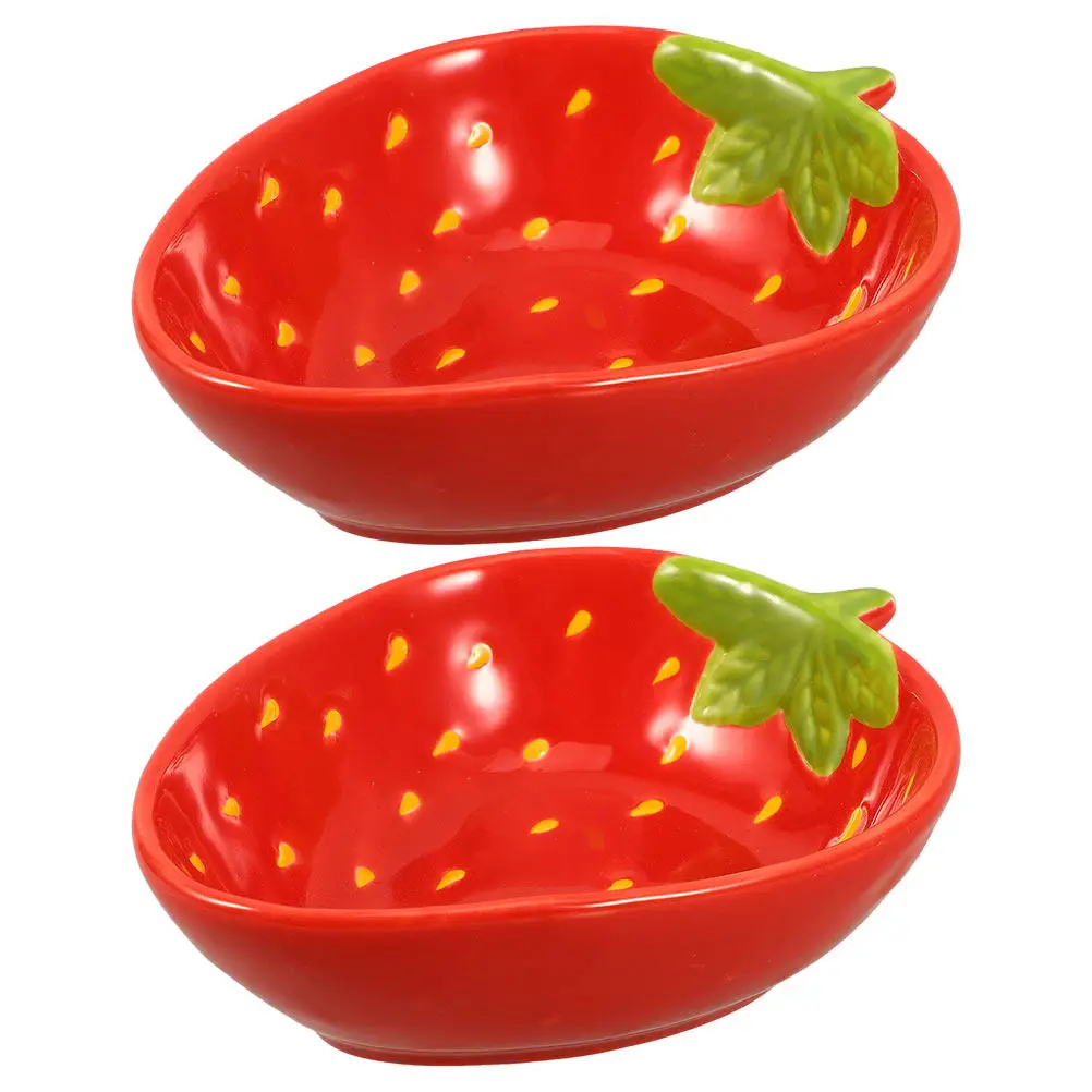 2Pcs Ceramic Strawberry Bowl Adorable Fruit Dessert Plate Serving Tray Small Appetizer Dish Whimsical Kitchen Table Decoration
2Pcs Ceramic Strawberry Bowl Adorable Fruit Dessert Plate Serving Tray Small Appetizer Dish Whimsical Kitchen Table Decoration