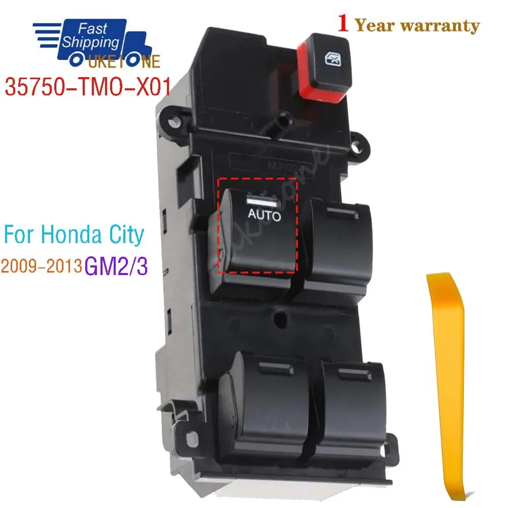 35750-TMO-X01 для Honda City GM2/3 2009-2013, передний левый главный электрический подъемник со стороны водителя, кнопка переключения окна, автомобильные детали 
35750-TMO-X01 для Honda City GM2/3 2009-2013, передний левый главный электрический подъемник со стороны водителя, кнопка переключения окна, автомобильные детали