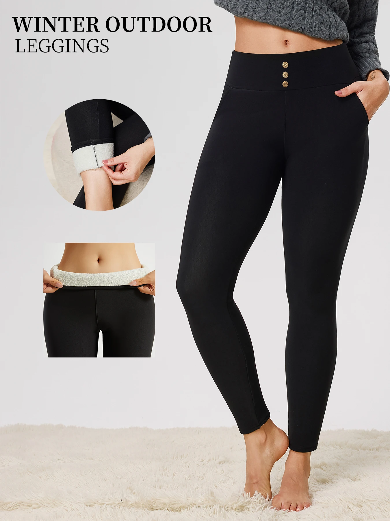 Women's Autumn and Winter High-Waisted Fleece-Lined Leggings with Four-Way Stretch for Daily Commuting, Casual Wear, Sports, Running and Fitness
Women's Autumn and Winter High-Waisted Fleece-Lined Leggings with Four-Way Stretch for Daily Commuting, Casual Wear, Sports, Running and Fitness