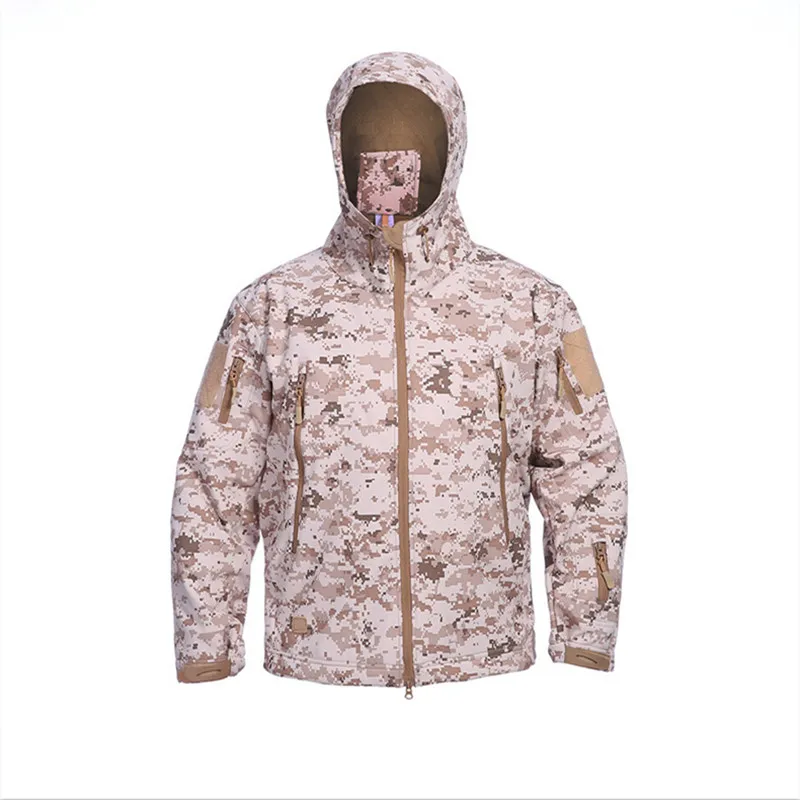 Men's Military Tactical Hiking Jacket Shark Skin Soft Shell Outdoor Hunting Coat Hooded Army Camouflage Outerwear Spring Autumn
Men's Military Tactical Hiking Jacket Shark Skin Soft Shell Outdoor Hunting Coat Hooded Army Camouflage Outerwear Spring Autumn