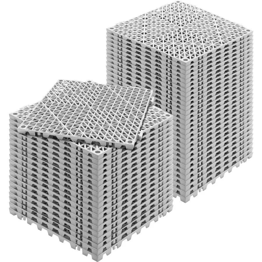 Interlocking Tile 50PCS Gray, Drainage Tiles 12 x 12 Splicing, PVC Interlocking Drainage Floor Tiles, Non-Slip Drainage Holes
Interlocking Tile 50PCS Gray, Drainage Tiles 12 x 12 Splicing, PVC Interlocking Drainage Floor Tiles, Non-Slip Drainage Holes
