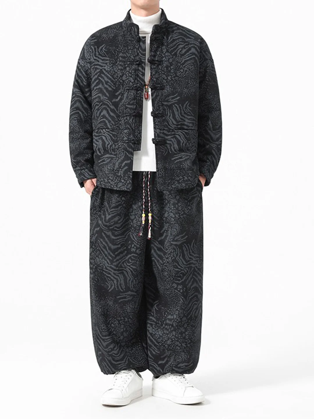 Men's Winter Warmth Embroidered Set Collar Traditional Chinese Style Long Sleeve Long Pants Fashionable Two-Piece Cotton Suit
Men's Winter Warmth Embroidered Set Collar Traditional Chinese Style Long Sleeve Long Pants Fashionable Two-Piece Cotton Suit