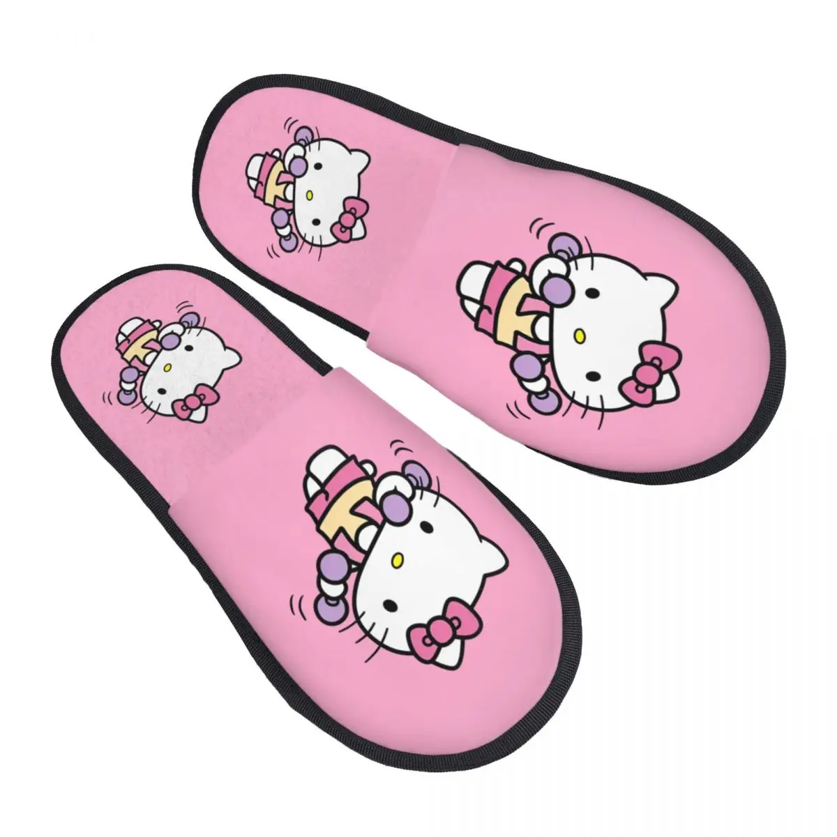 Изготовленные на заказ тапочки из пены с эффектом памяти Hello Kitty, женские удобные теплые домашние тапочки с персонажем мультфильма 
Изготовленные на заказ тапочки из пены с эффектом памяти Hello Kitty, женские удобные теплые домашние тапочки с персонажем мультфильма