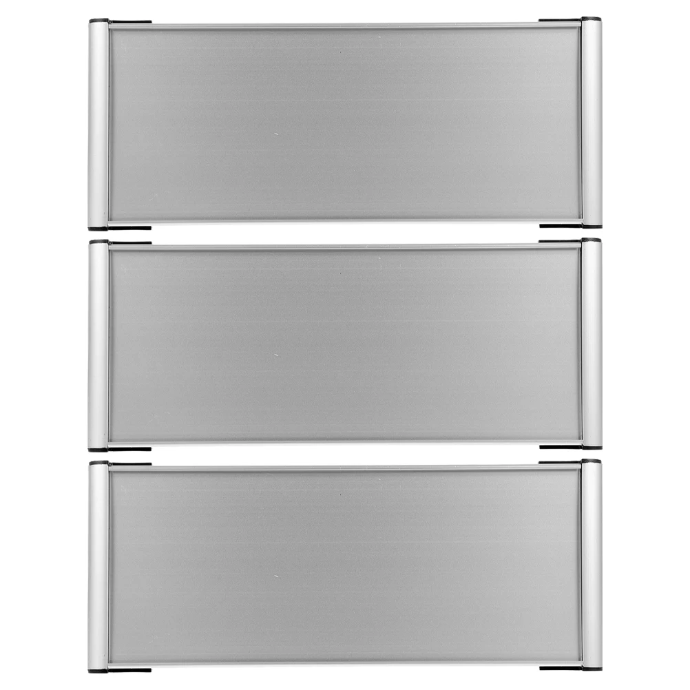 3pcs Aluminum Alloy Nameplate Holders Blank Sign Plates Wall Mount Signs For Office Cubicle Double Sided Sign Blanks
3pcs Aluminum Alloy Nameplate Holders Blank Sign Plates Wall Mount Signs For Office Cubicle Double Sided Sign Blanks