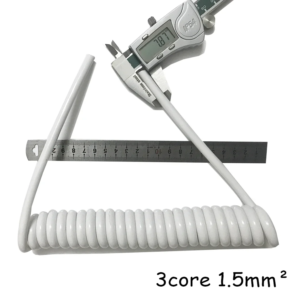 2 pcs PUR Spring Wire 3 core 15awg Telescopic Spiral Cable Black White Three core Power Cord Pure Copper Wire
2 pcs PUR Spring Wire 3 core 15awg Telescopic Spiral Cable Black White Three core Power Cord Pure Copper Wire