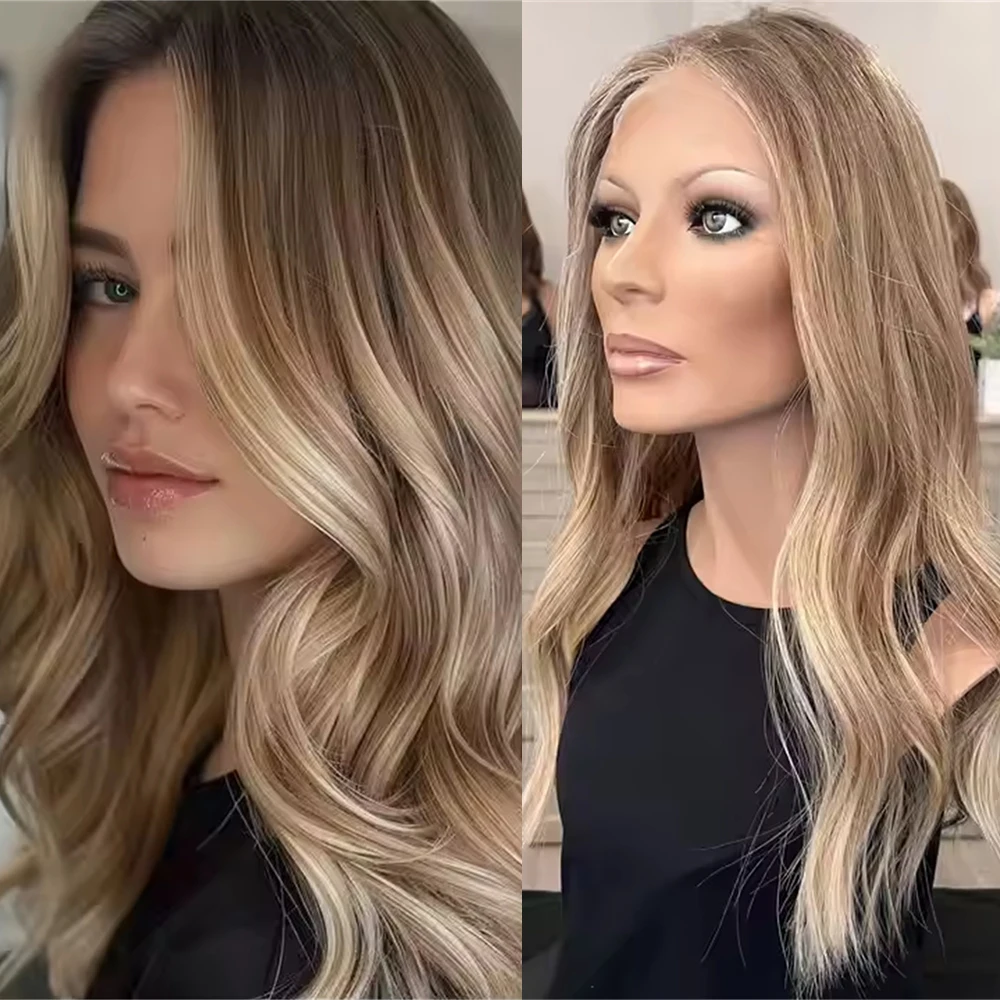 High Heat Fiber Lace Front Wig Warm Blonde Highlights 13x4 Glueless Soft Wavy Wig Wear&Go Daily Party Use Realistic Wig forWomen
High Heat Fiber Lace Front Wig Warm Blonde Highlights 13x4 Glueless Soft Wavy Wig Wear&Go Daily Party Use Realistic Wig forWomen