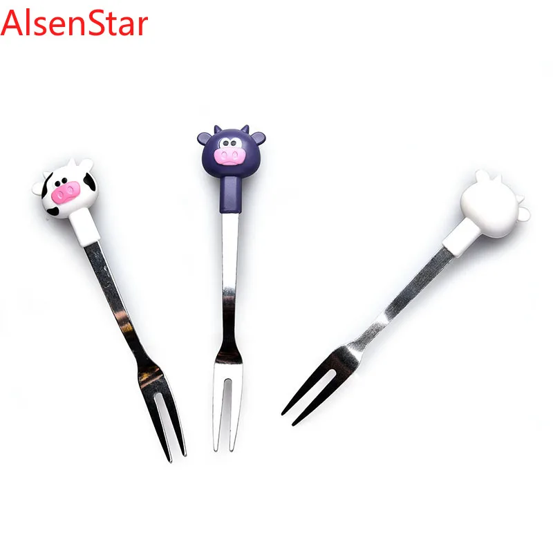 Creative Cartoon Calf Stainless Steel Fruit Fork Dessert Reusable Cake Snack Fruit Forks Stick Kitchen Tableware Supplies
Creative Cartoon Calf Stainless Steel Fruit Fork Dessert Reusable Cake Snack Fruit Forks Stick Kitchen Tableware Supplies