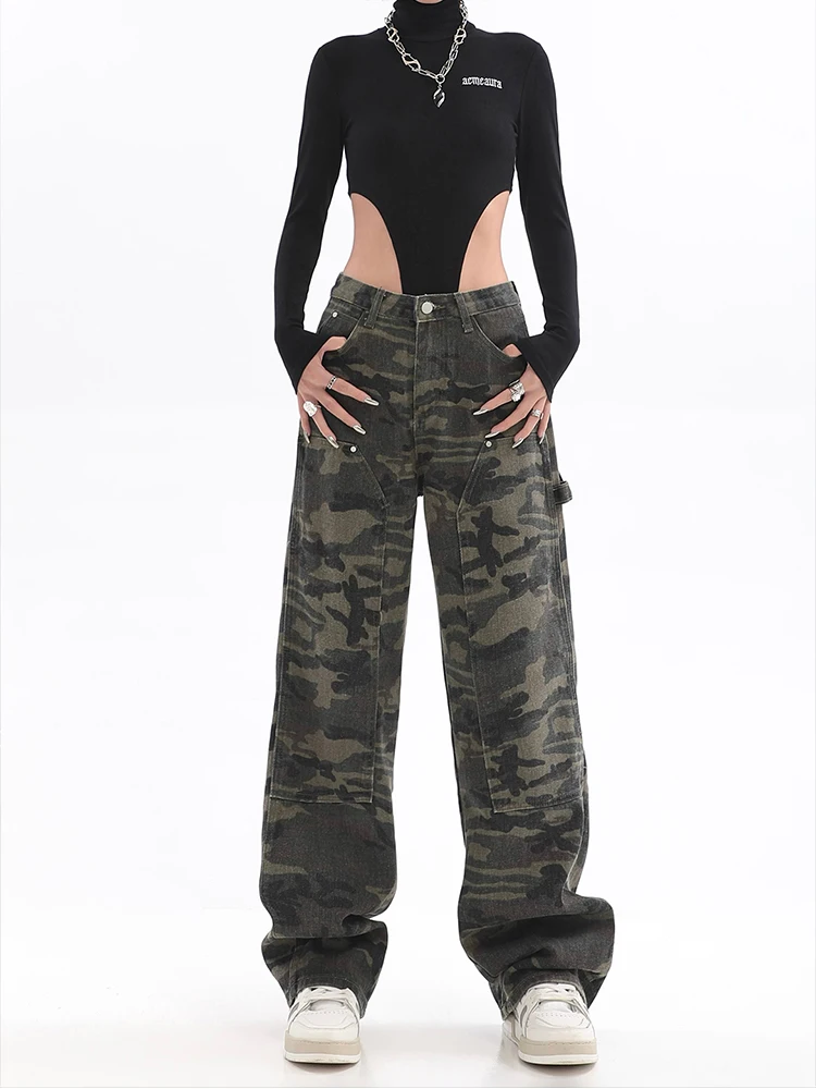 Harajuku Korean Style Street Camouflage Pants Women's High Waist Wide Leg Straight Fashion Streetwear Tube Loose Pants Y2K
Harajuku Korean Style Street Camouflage Pants Women's High Waist Wide Leg Straight Fashion Streetwear Tube Loose Pants Y2K