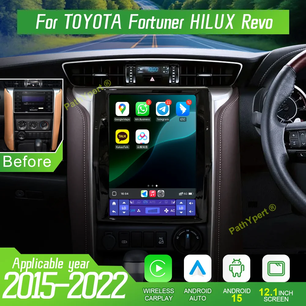 Android 15 For TOYOTA Fortuner HILUX Revo 2015-2022 Car Radios Multimedia Player Wireless Carplay Auto Qled Screen 4G WiFi DSP
Android 15 For TOYOTA Fortuner HILUX Revo 2015-2022 Car Radios Multimedia Player Wireless Carplay Auto Qled Screen 4G WiFi DSP