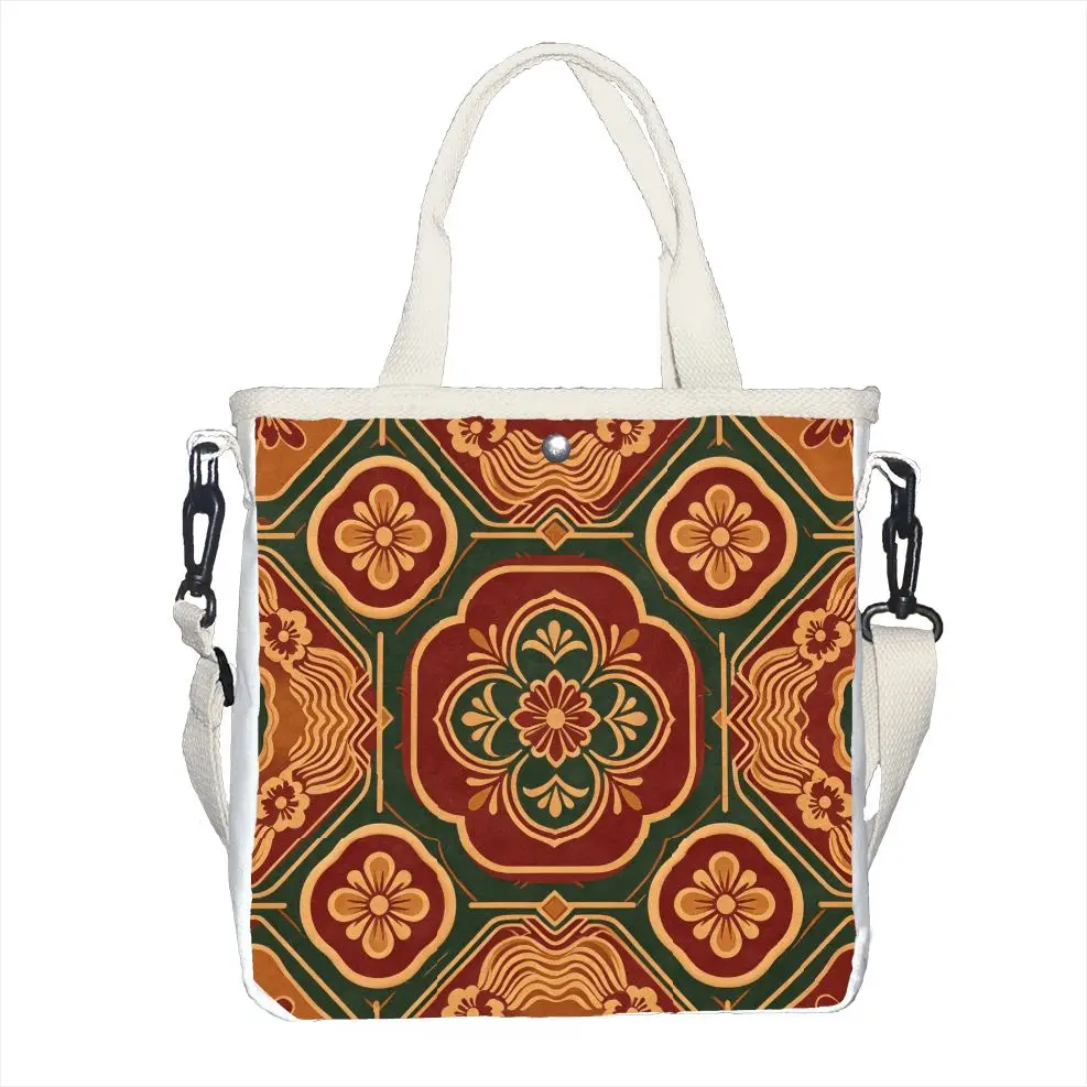 Vintage Moroccan Tile Print Tote Bag, Adjustable Strap Rich Earth Tone Shoulder Bag
Vintage Moroccan Tile Print Tote Bag, Adjustable Strap Rich Earth Tone Shoulder Bag