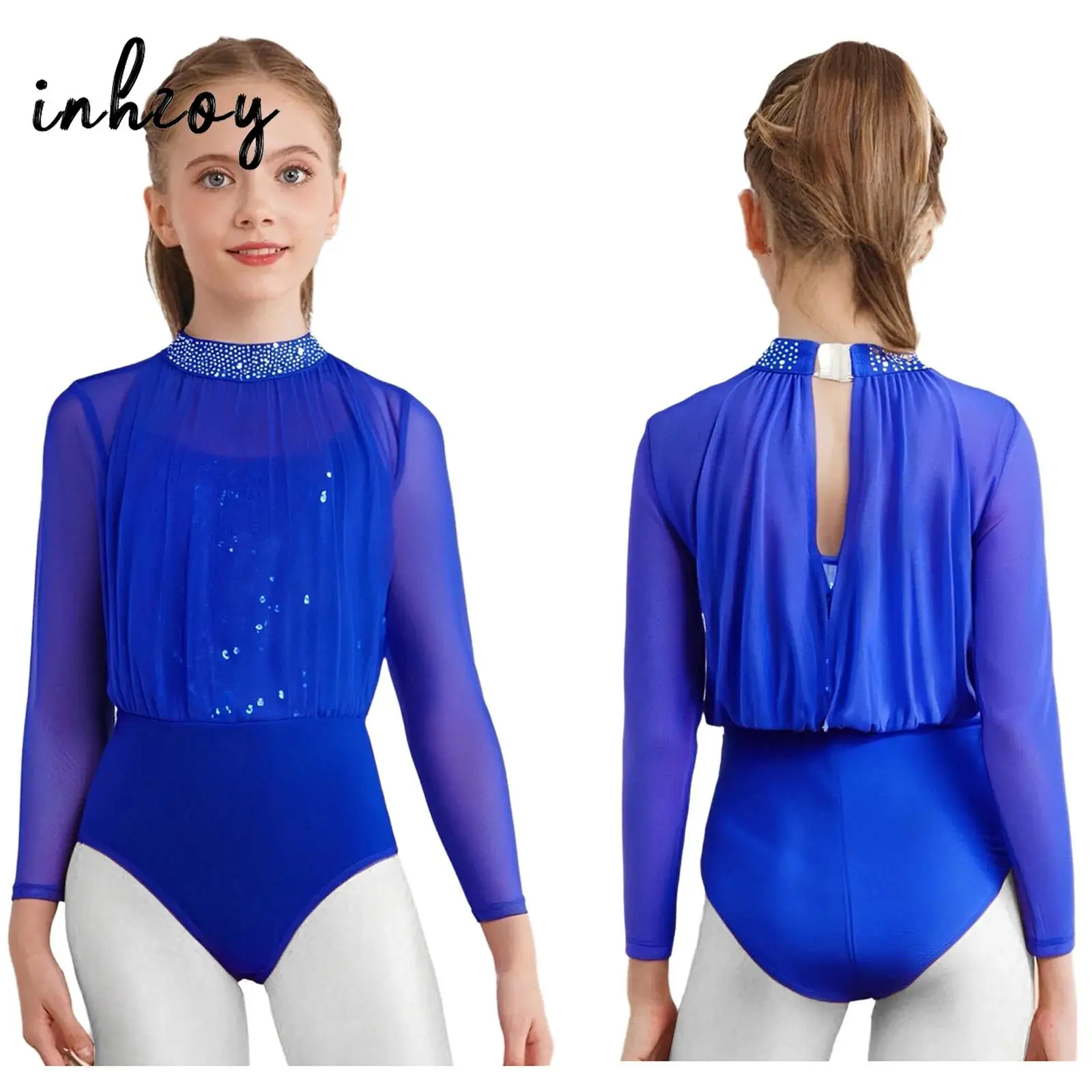 Kids Girls Figure Skating Leotard Ballet Gymnastics Workout Bodysuit Performance Wear with Keyhole Back for Dance Competition
Kids Girls Figure Skating Leotard Ballet Gymnastics Workout Bodysuit Performance Wear with Keyhole Back for Dance Competition