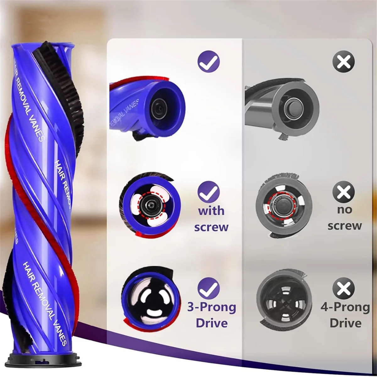 Сменная щетка-ролик A04V для антивакуумной головки, уменьшает обертывание волос, восстанавливает мощность всасывания
Сменная щетка-ролик A04V для антивакуумной головки, уменьшает обертывание волос, восстанавливает мощность всасывания