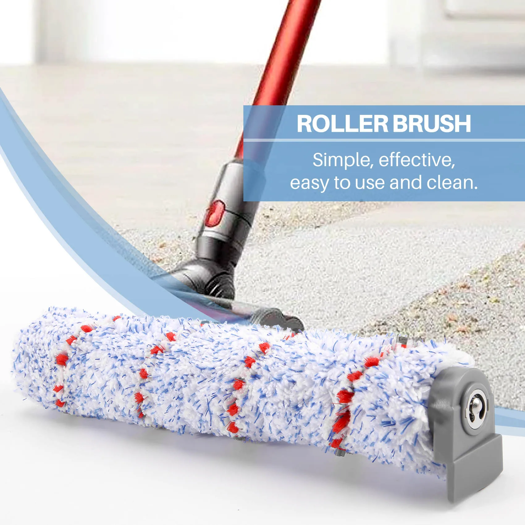 A67P-Replacement Brush Roller For Tineco Ifloor Wet Dry Cordless Vacuum Cleaner, 2 Pack Roller Brush +2 Pre-Filter Foam
A67P-Replacement Brush Roller For Tineco Ifloor Wet Dry Cordless Vacuum Cleaner, 2 Pack Roller Brush +2 Pre-Filter Foam